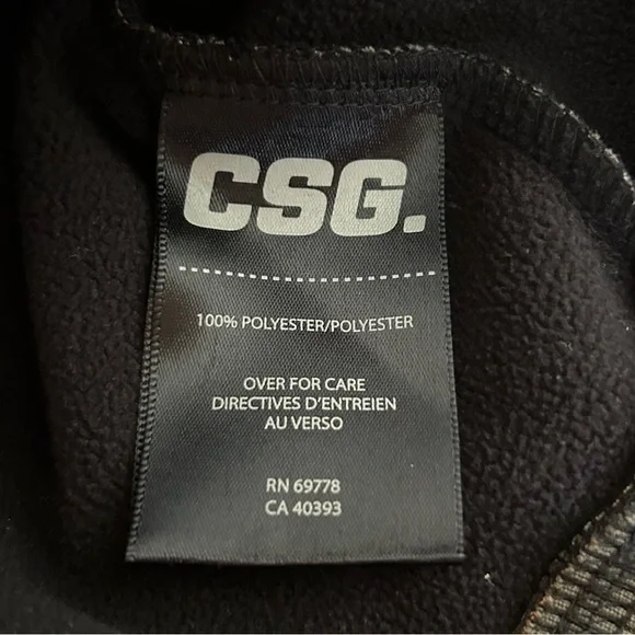 CSG Men’s Fleece Full-zip up Size XL Camo Hoodie - Picture 5 of 6